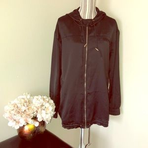 MISSGUIDED Soft & Silky Zip Up + Oversized Hood